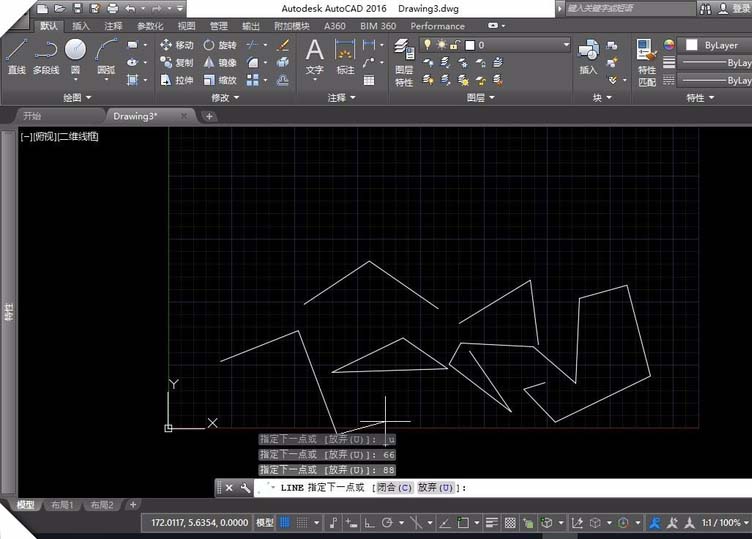 CAD使用直线工具做出图形的详细操作