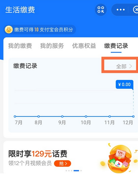 支付宝怎么查询每月用电量