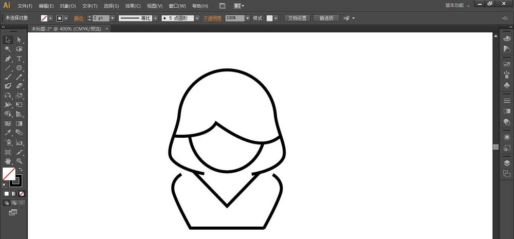 在ai中设计简笔画效果的女性图标的图文教程