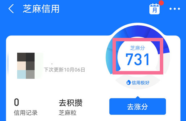 支付宝怎么查看自己的信用分