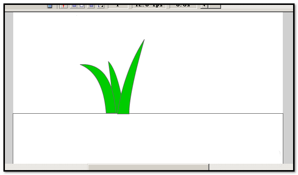 flash绘制绿色小草的操作流程