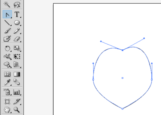 ai使用钢笔工具做出心形的图文操作