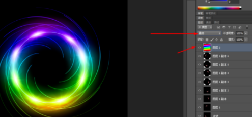photoshop制作螺线特效的图文操作