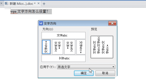 WPS设置文字方向的详细操作