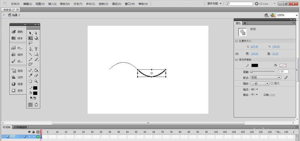 flash制作基本图形的操作流程