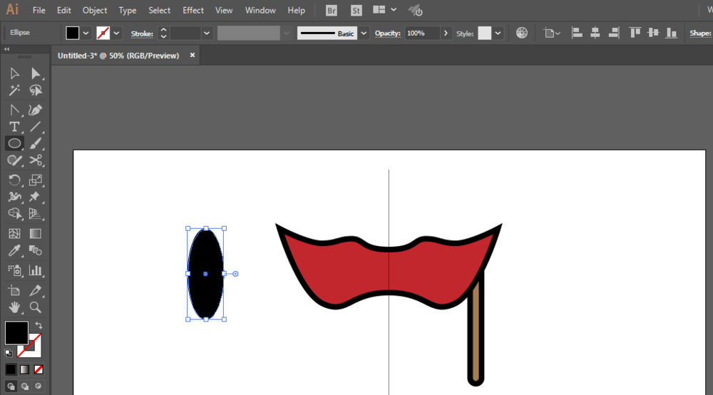 ai制作出计舞会面具图标的具体操作