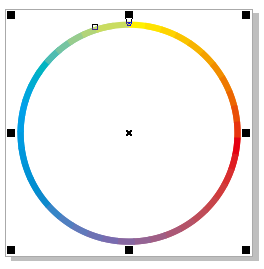 CDR用艺术笔触效果做出色相环的图文操作