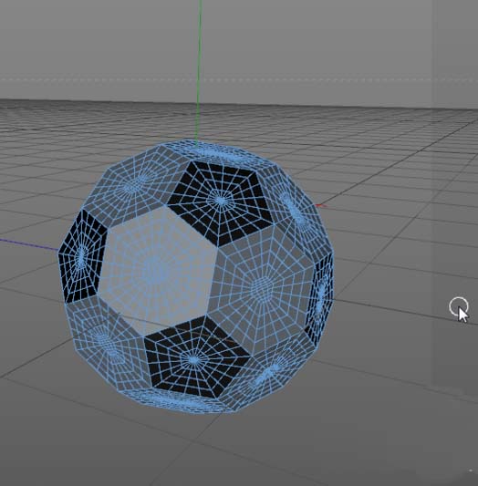 C4D制作一个立体足球模型的操作流程
