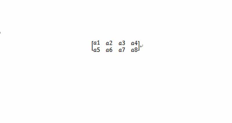 word输入2*4矩阵的详细操作