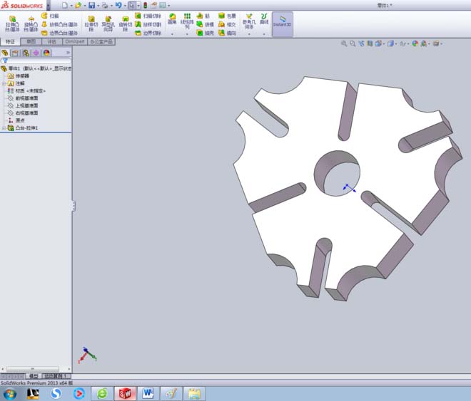 SolidWorks打造外棘轮的操作流程