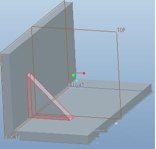 ProE使用轮廓筋制作零件模型的操作过程