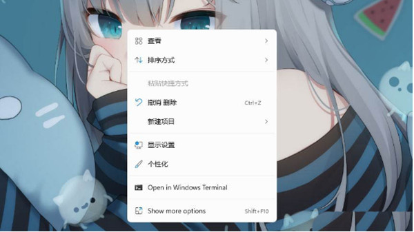 分享win11怎么设置桌面小图标。