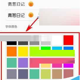 青葱日记设置字体颜色的基础操作