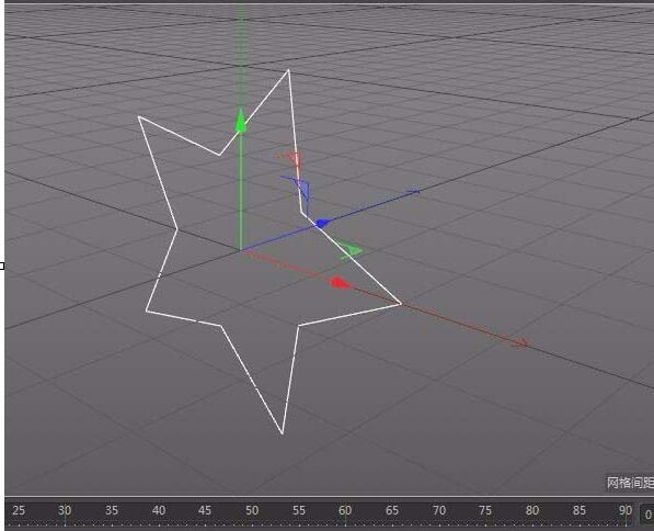 c4d做出五角星的操作过程