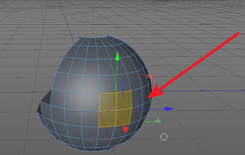 在C4D里使用坍塌工具处理球体的操作过程