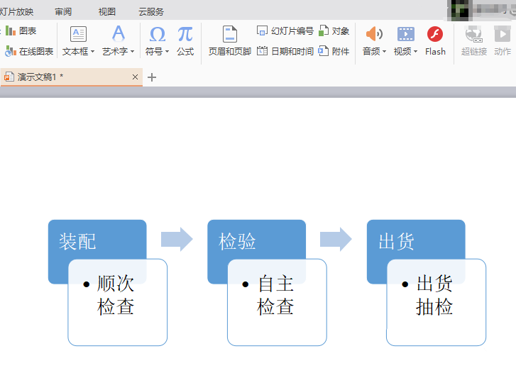 wps制作重点流程图图形的具体操作