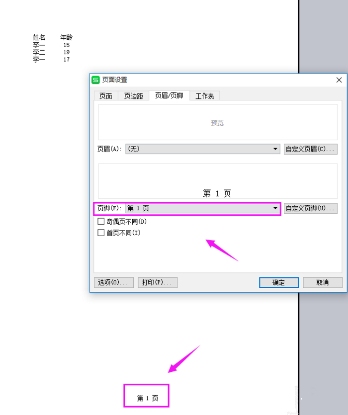 Excel添加页码的操作流程