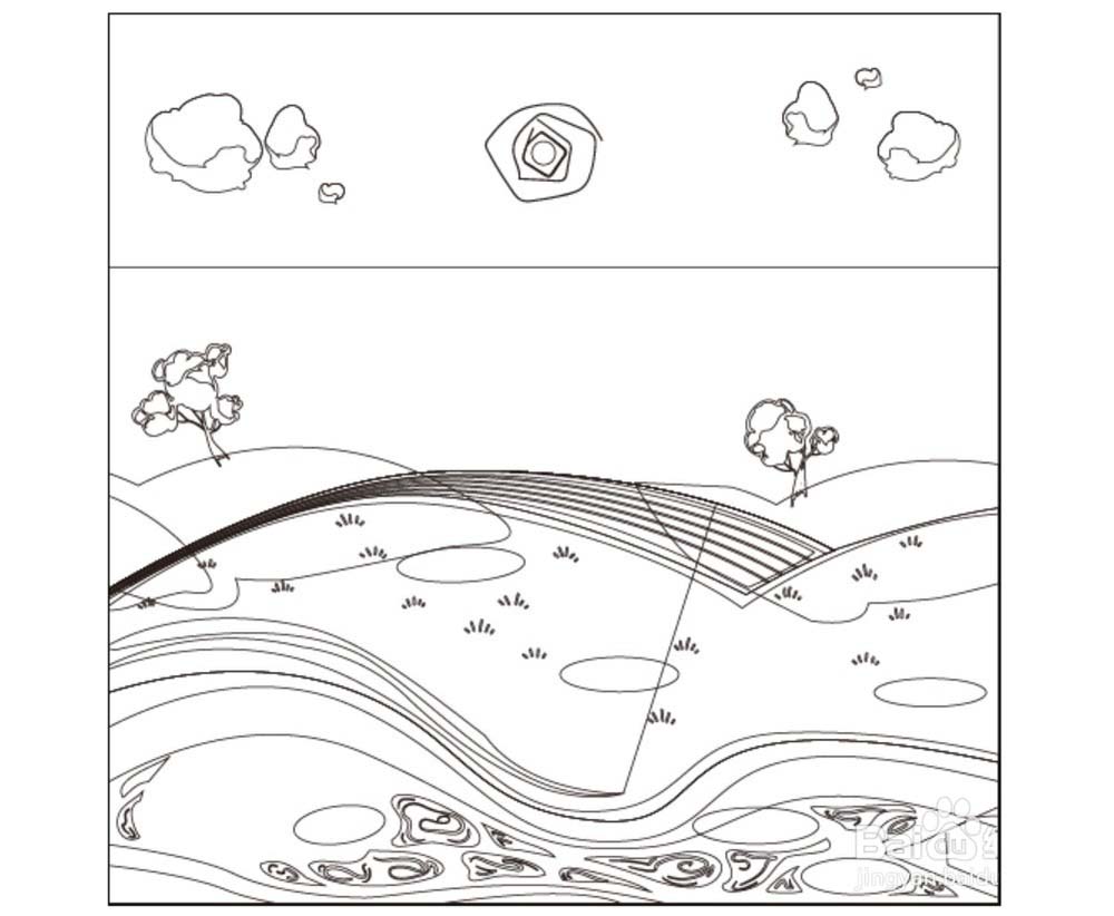 使用ai绘制出卡通版乡村插画图的图文教程