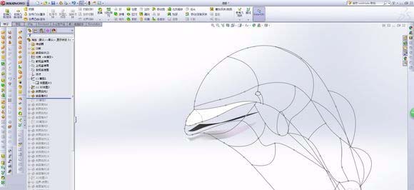 solidworks做出海豚的操作流程