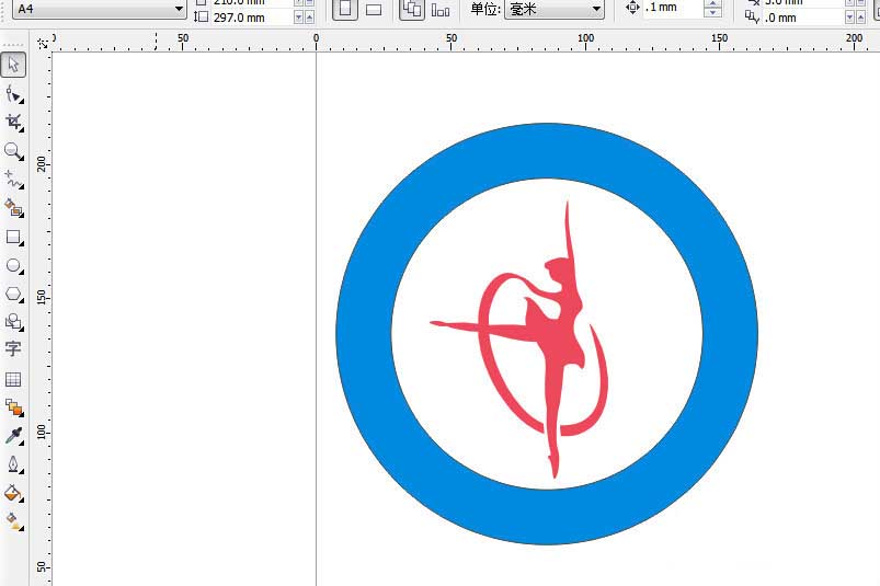 cdr制作舞蹈logo标志的图文操作