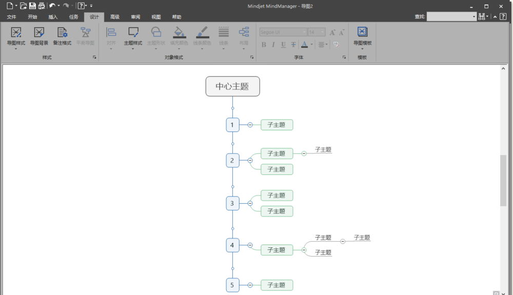 MindManager画组织结构图和时间轴图的图文教程