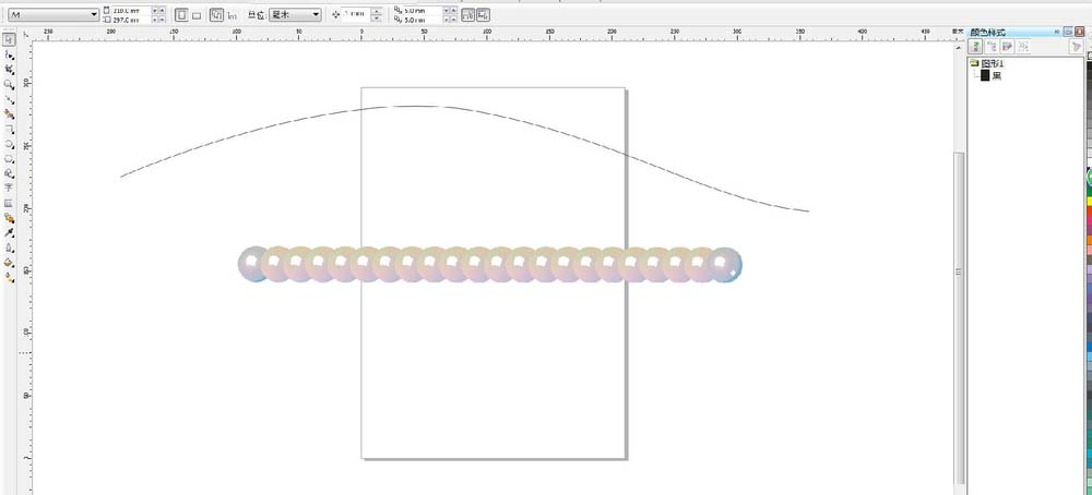 CDR制作珍珠项链的图文操作