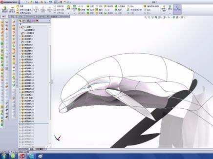 solidworks做出海豚的操作流程