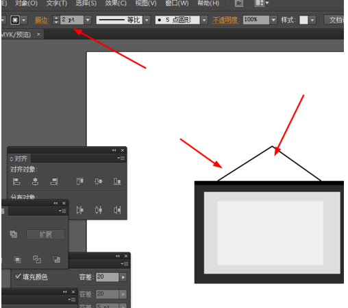 ai画出挂图图标的操作流程