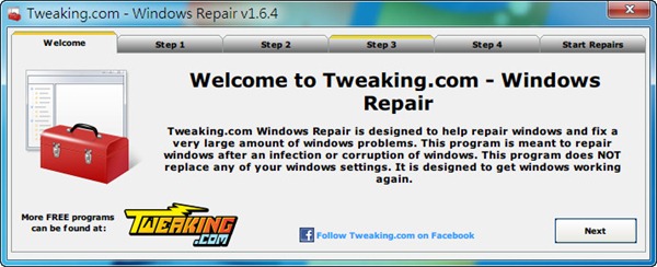 windows repair的详细使用操作讲解