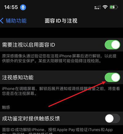 iPhone 12怎么关闭注视感知