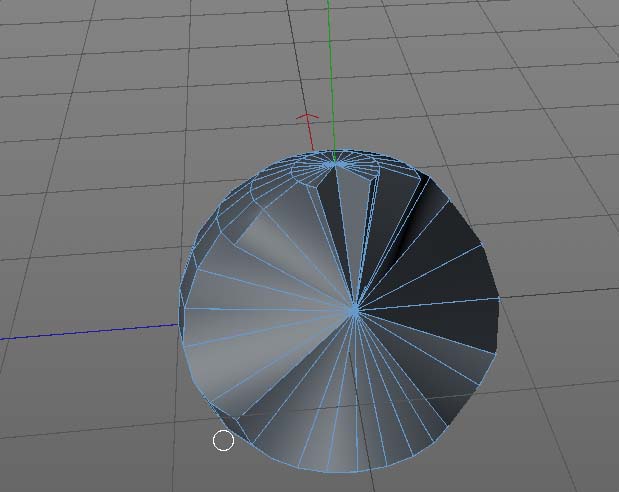 在C4D里使用坍塌工具处理球体的操作过程