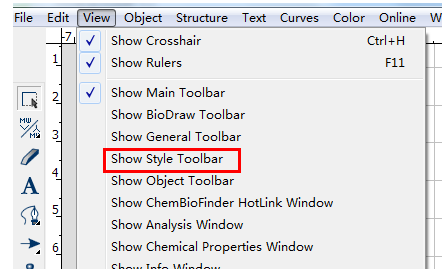 ChemDraw工具栏不见了的处理操作
