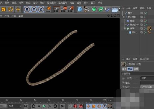 C4D使用变形器制作绳子模型的详细操作