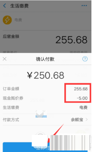 使用支付宝水电燃优惠券的具体方法