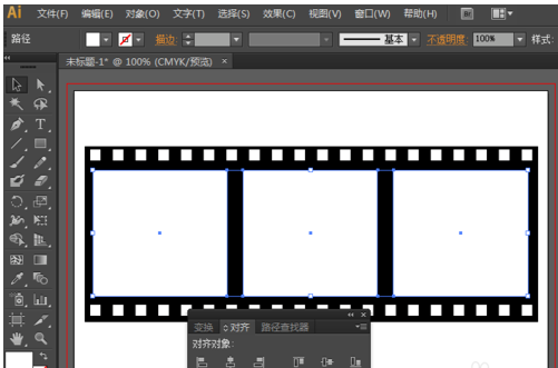 ai制作胶卷效果图的操作流程