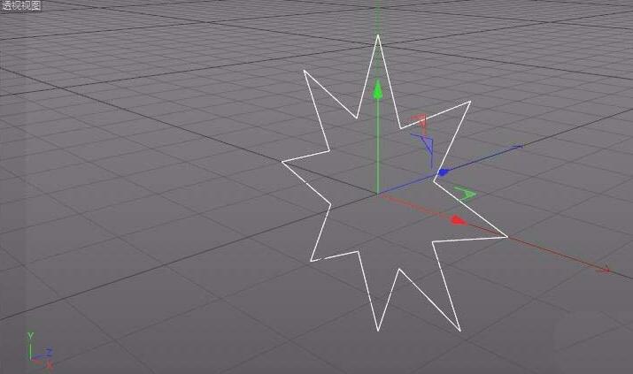 c4d做出五角星的操作过程