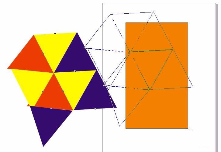 cdr制作三个纯色撞色效果的图文操作