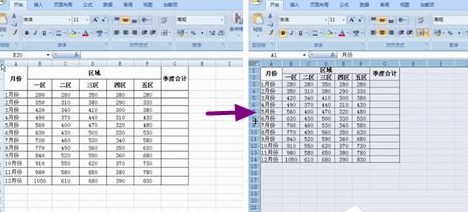 调整excel2007表格行列宽度的图文讲解