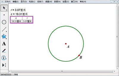 几何画板制作表格的操作流程