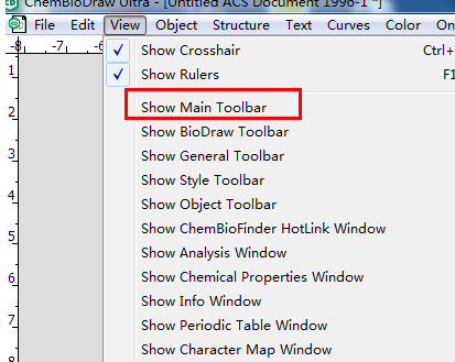 ChemDraw调出画图工具的基础操作