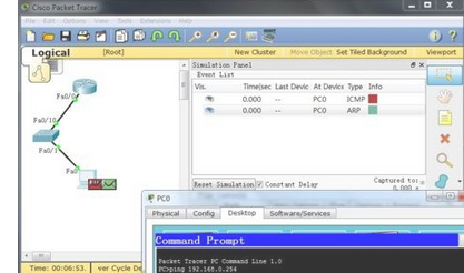 cisco packet tracer开启模拟模式的操作流程