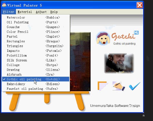 Painter制作哥特式油画的操作过程