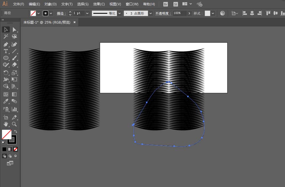 ai制作出彩色羽毛素材的操作流程