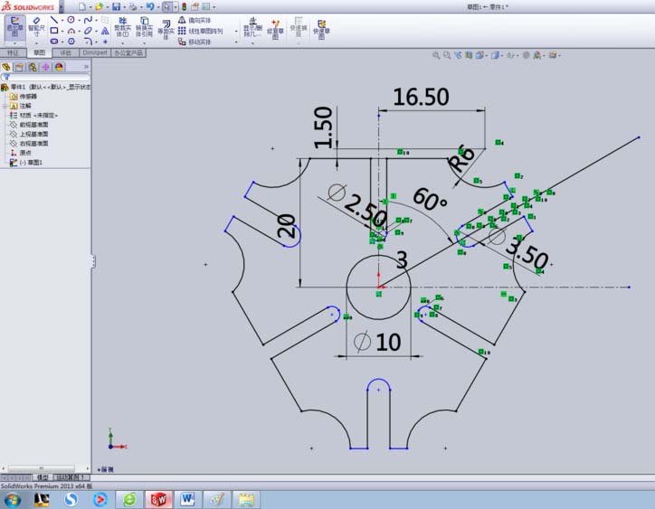 SolidWorks打造外棘轮的操作流程